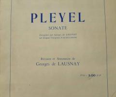 Partition "Sonate" de Pleyel pour piano