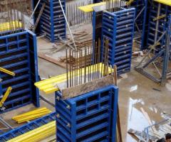 Coffrage banche acier 552m², hauteur 3m