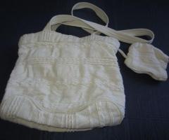 Sac à main écru en tissu