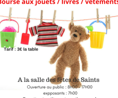 Bourse aux jouets, vêtements et livres de Saints