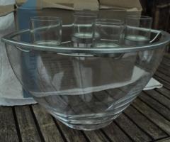 Centre de table Partylite en verre pour bougies