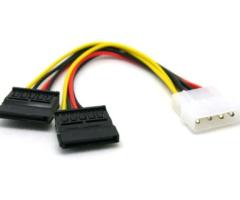 Adaptateur Câble Doubleur Alimentation MOLEX IDE vers 2 SATA PC