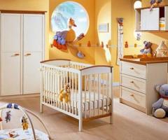 Chambre bébé complete : armoire-lit-commode-meuble mural