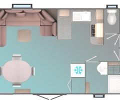 Mobil home LUXE  neuf 40m² 3 ch 2 salles de bain