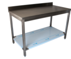 Table inox adossée