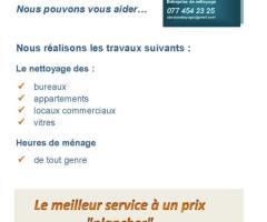 Entreprise de nettoyage et heures de ménage (Canton de Neuchâtel)