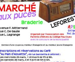 Marché aux puces - Braderie à Leforest 62790 le 19 Avril 2015