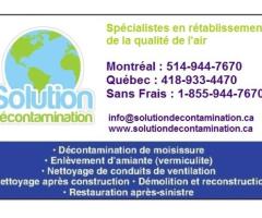 Décontamination de moisissures - Enlèvement de vermiculite