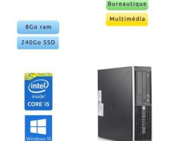 Tour HP faible encombrement - Windows 10 - i5 8Go 240Go SSD - polyvalent - media center