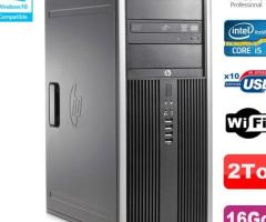 PC Tour HP Elite 8200 Core I5-2400 3.1Ghz 16Go Disque 2To Graveur DVD WIFI Win 7