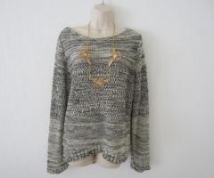 Pull gris chiné T 48