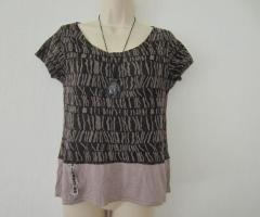 T-shirt marron et beige T 38 - 2
