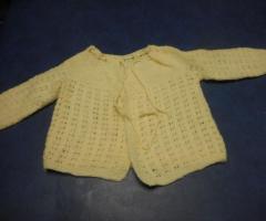 Paire de bottons au tricot jaune