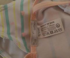 Maillot de bain rose 1 pièce de marque « mes petits cailloux »