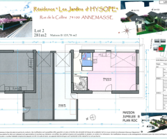 Annemasse 74100 Maison 5 pièces en VEFA  mitoyenne par le garage