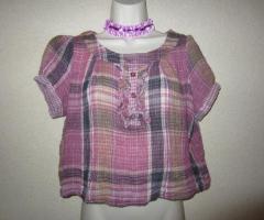 Crop top violet madras T 42