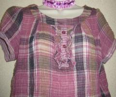 Crop top violet madras T 42